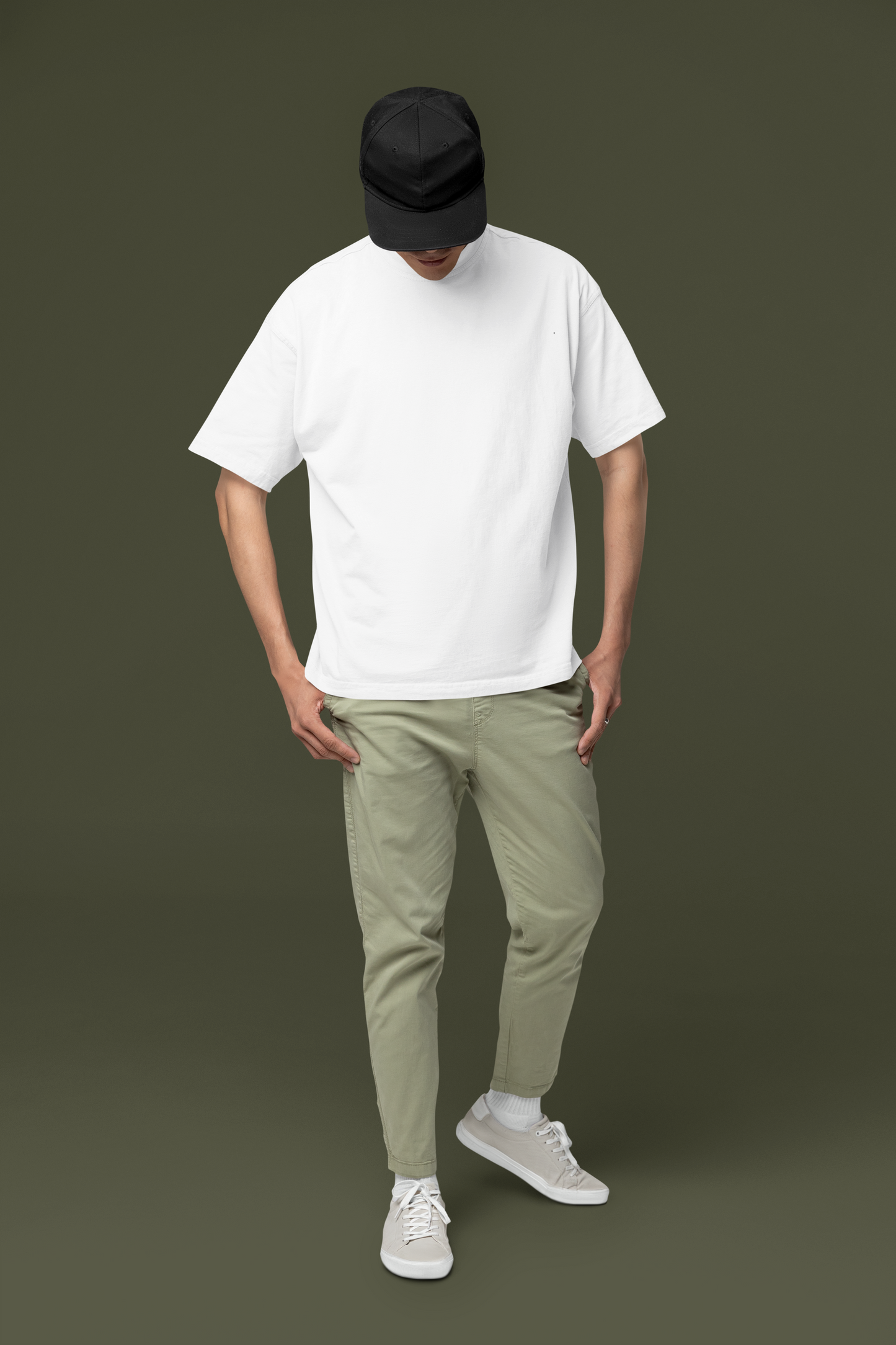 Taurus Monk Plain Oversized T-Shirt in White – clean minimal oversized everyday tee