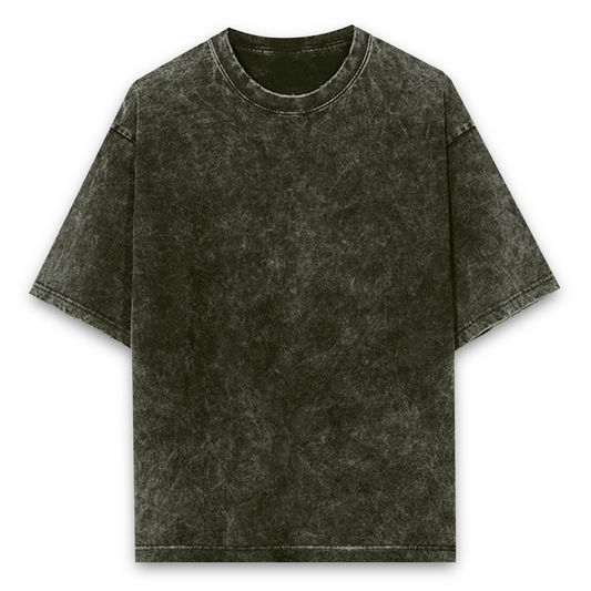 Acid Washed Oversized Plain T-Shirt