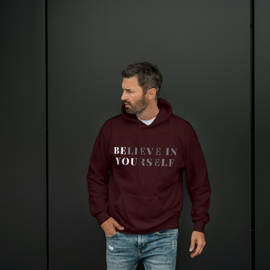 Believe In Yourself Printed Hooded T-Shirt