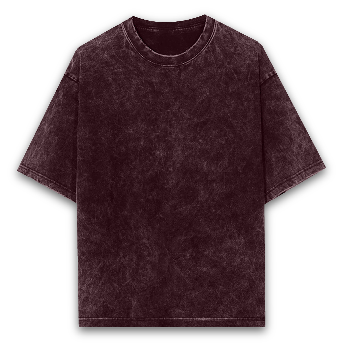 Taurus Monk Acid Washed Oversized T-Shirt in Maroon – acid wash texture, oversized fit