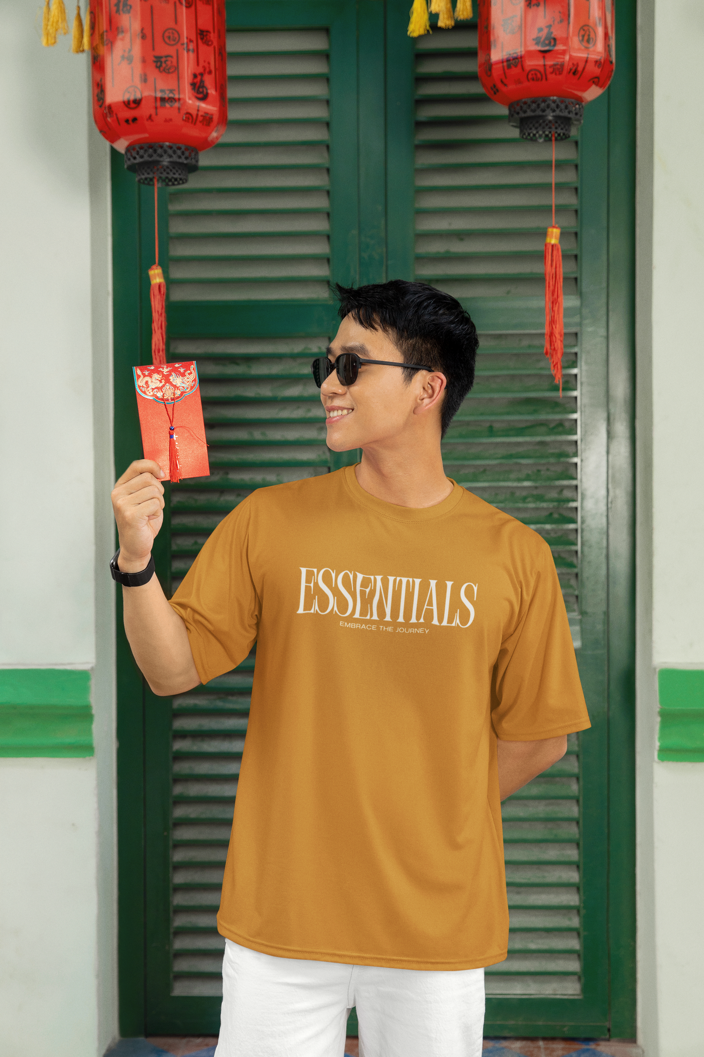 Taurus Monk Essentials Oversized Graphic T-Shirt in Mustard Yellow – trendy oversized tee