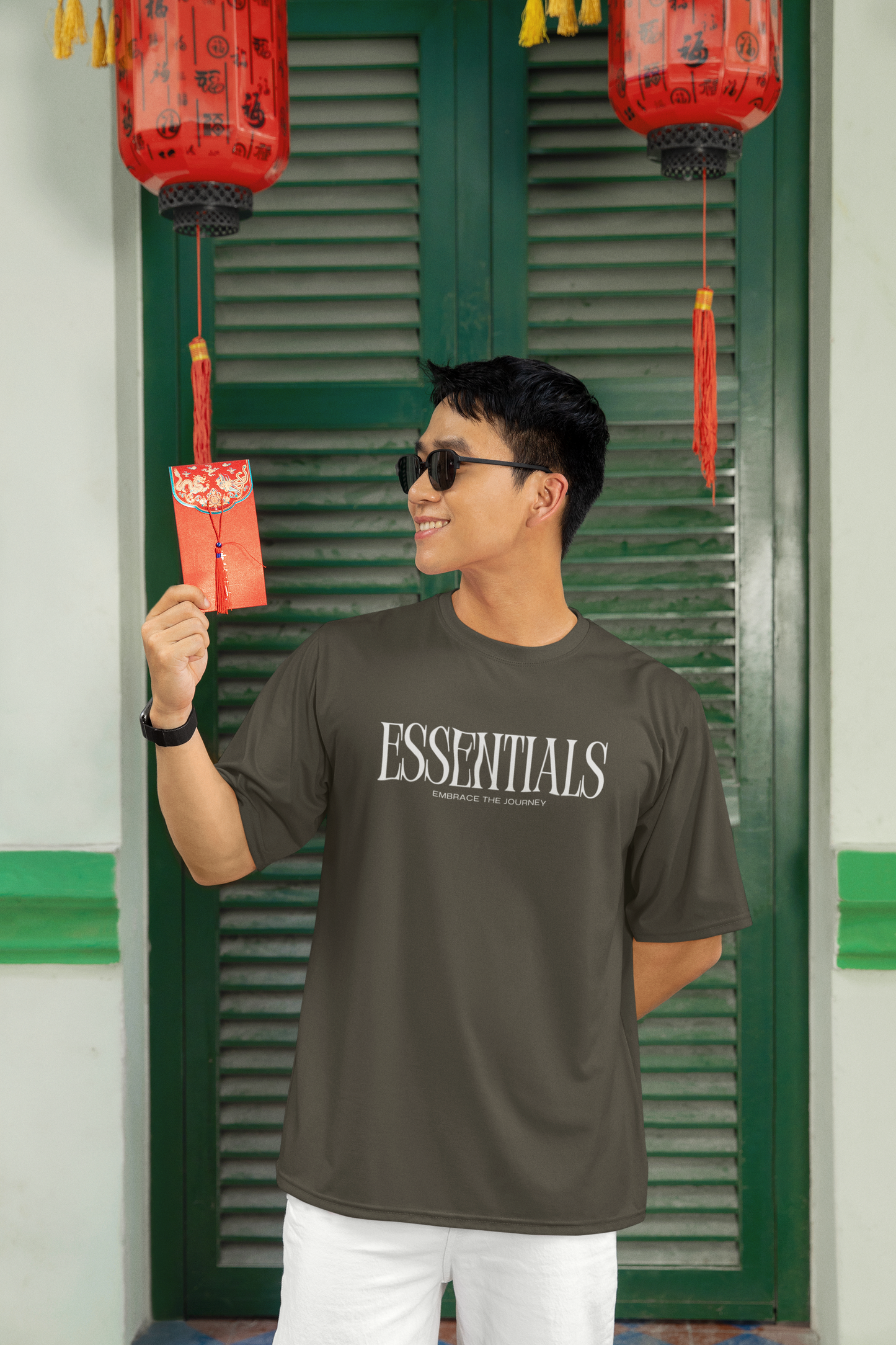 Taurus Monk Essentials Oversized Graphic T-Shirt in Olive Green – earthy oversized tee