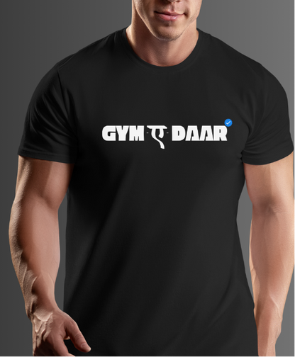 Taurus Monk GYM-ए-DAAR Graphic T-Shirt in Black – desi gym culture print tee
