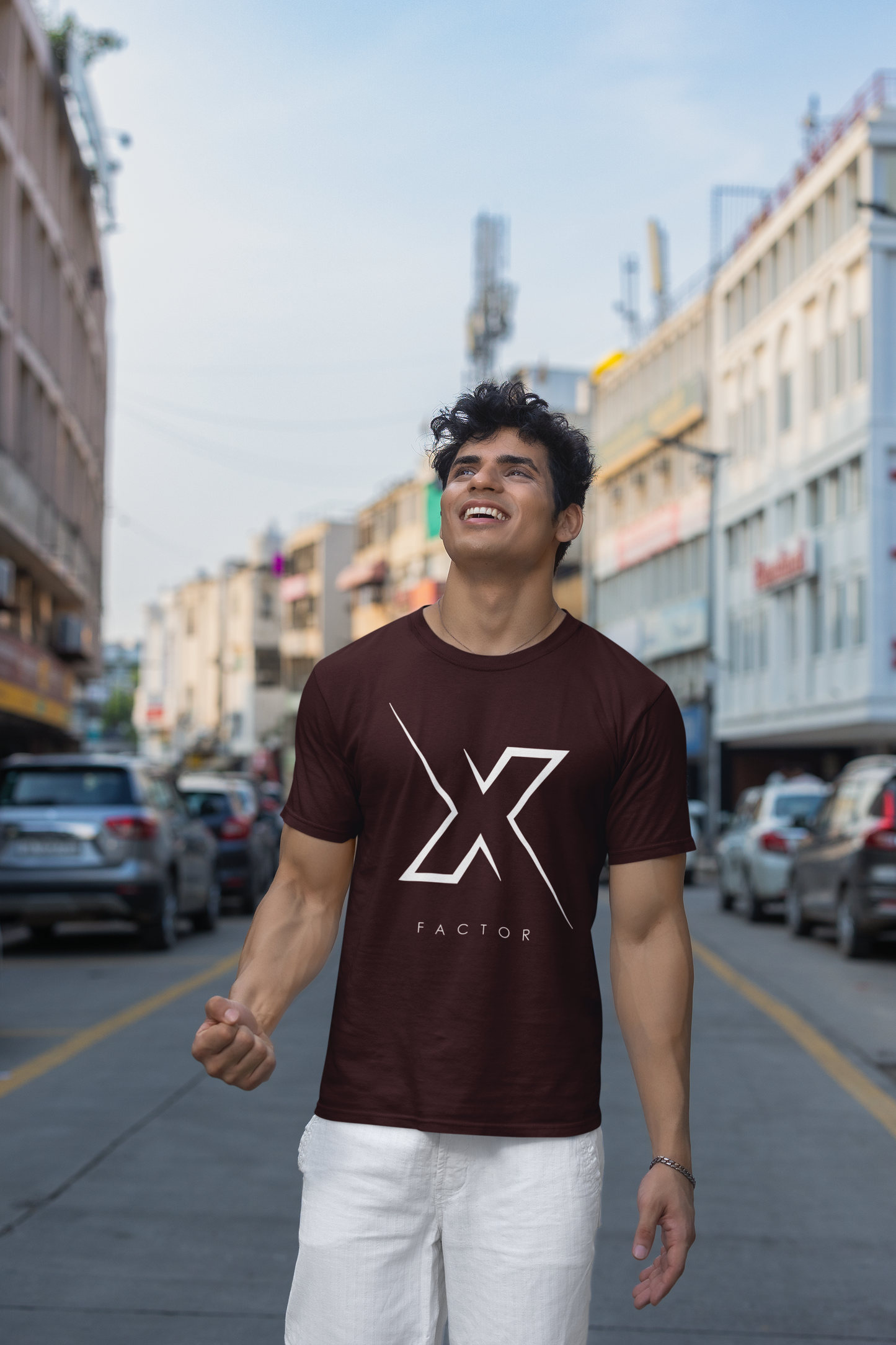 Taurus Monk X Factor Regular Fit Graphic T-Shirt in Maroon – classic regular fit graphic tee